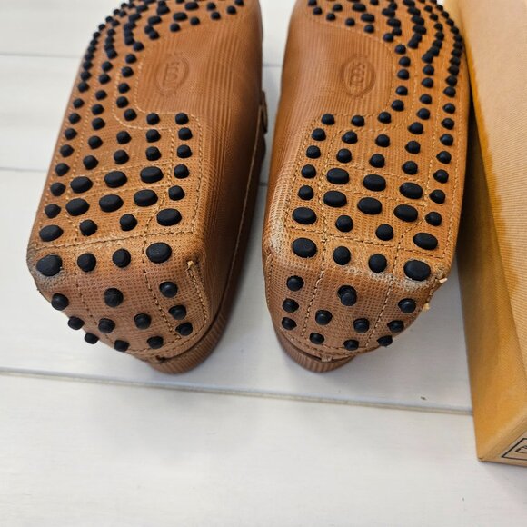 Tod's Gommino Camel Leather Loafers Drivers -- Size 10.5 US/9.5 UK - Picture 8 of 12